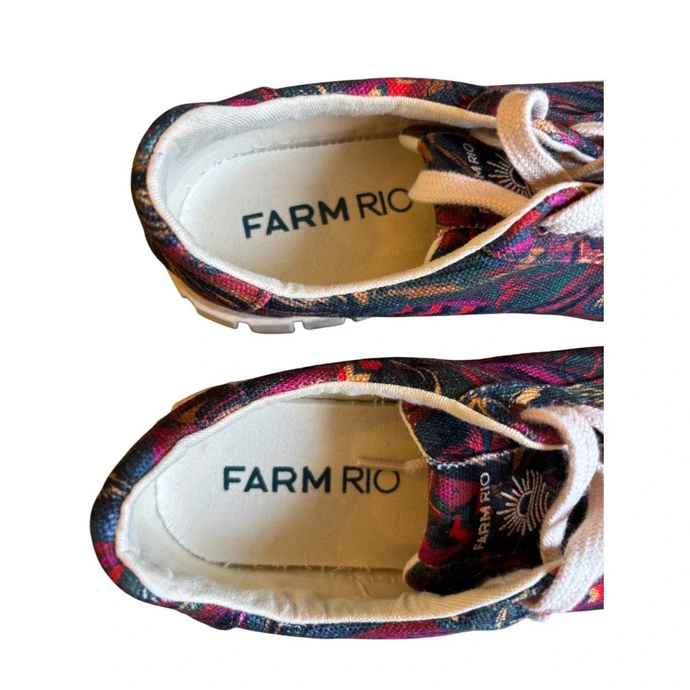 Farm Rio Sneakers Size‎ EUR 39/EUA 8 Sunset Forest Platform Multi Color Tropical